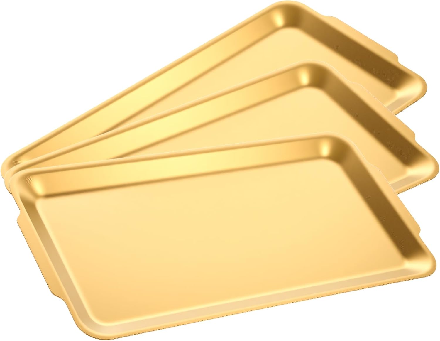 Elegant Gold Rectangular Tray | Metal Decorative Organizer | 12.59" x 6.29"